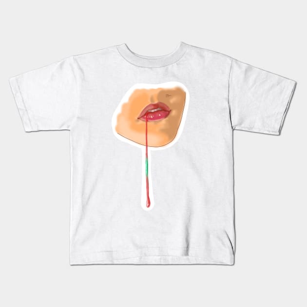 Bloody Visual Effect Kids T-Shirt by ShionS3